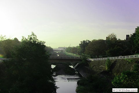 Obatagawa River backlit