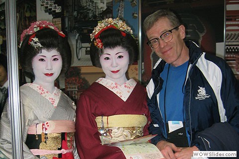 traditional geisha with runner