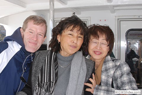 wayne mie yoshiko on boat